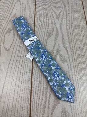 605 Bar III Men's Tie Manette Floral 335 Mint Green $55 Polyester Skinny Slim